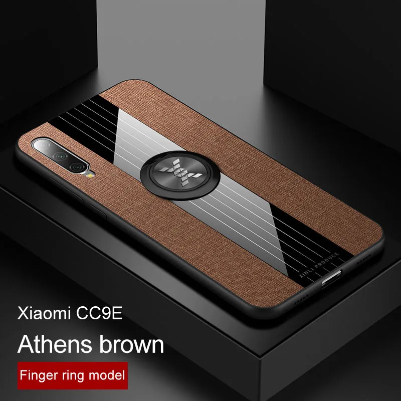 Brown with Ring Чехол Red mi Note 7 с кольцом-подставкой для Xiaomi mi 9 SE 8 Lite cc9e 9t A3 A2 Red mi 7 Note 5 6 K20 Pro автомобильный Магнитный защитный чехол - Цвет: Brown with Ring