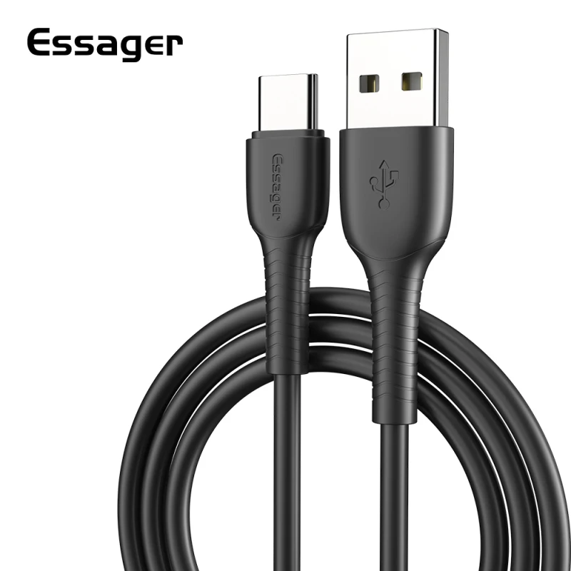 

Essager USB Type C Cable For Samsung S20 S10 Plus Xiaomi Fast Charging Wire Cord USB-C Charger Mobile Phone USBC Type-C Cable 3m
