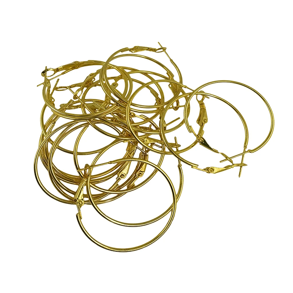 40 Pieces Fashion Women Copper Round Big Large Hoop Huggie Loop Earrings | Украшения и аксессуары