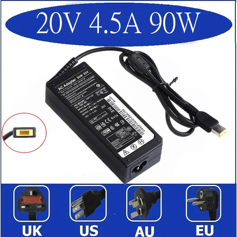 

20V 4.5A 90W USB AC Laptop Charger Power Adapter For Lenovo ThinkPad X1 Ultrabook Eraser B40 G50 M4400 M4450 Z50 Z505