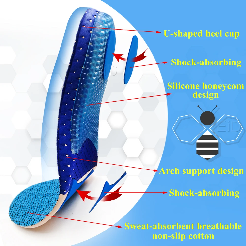 Flatfoot Orthotics Orthopedic Shoe Insole Shoes Accessories Orthopedic Memory Foam Sport Arch Support Insert Pad Woman Men