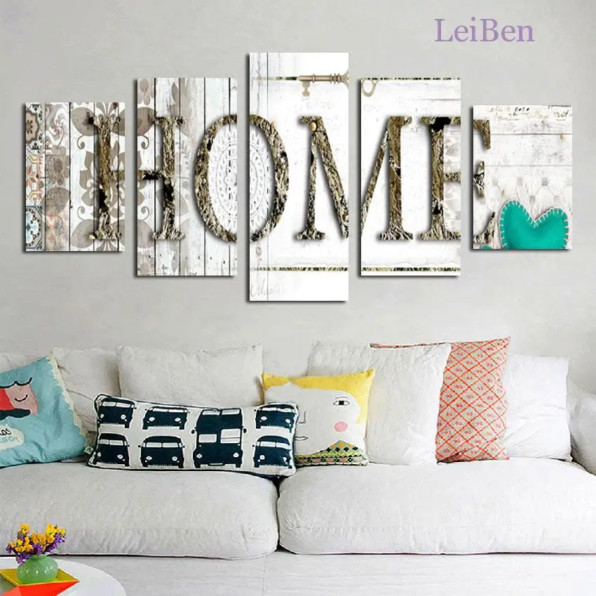 Модульная картина с буквами алфавита художественный плакат Теплая семейная