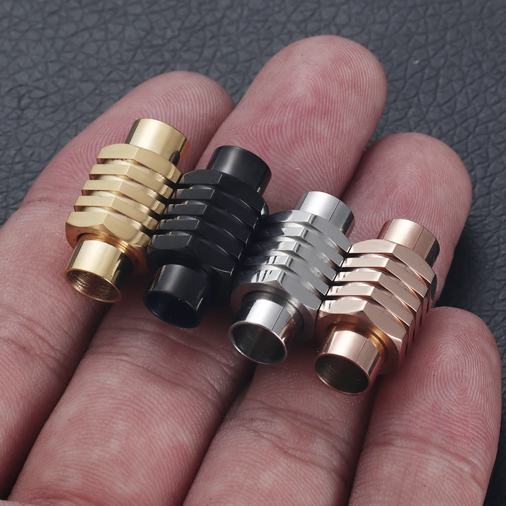 2 шт нержавеющая сталь магнитный шестигранник застежка кожаный браслет ручной