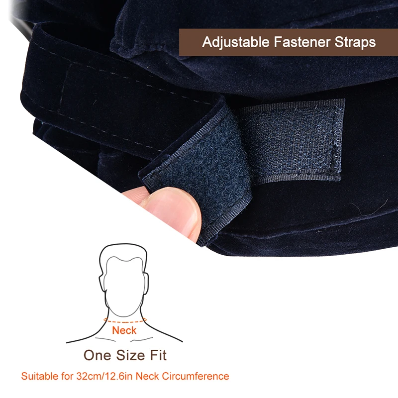 

4 Layer Cervical Traction Device Inflatable Air Neck Collar Pillow Pain Stress Relief Neck Stretching Tractor Support Cushion