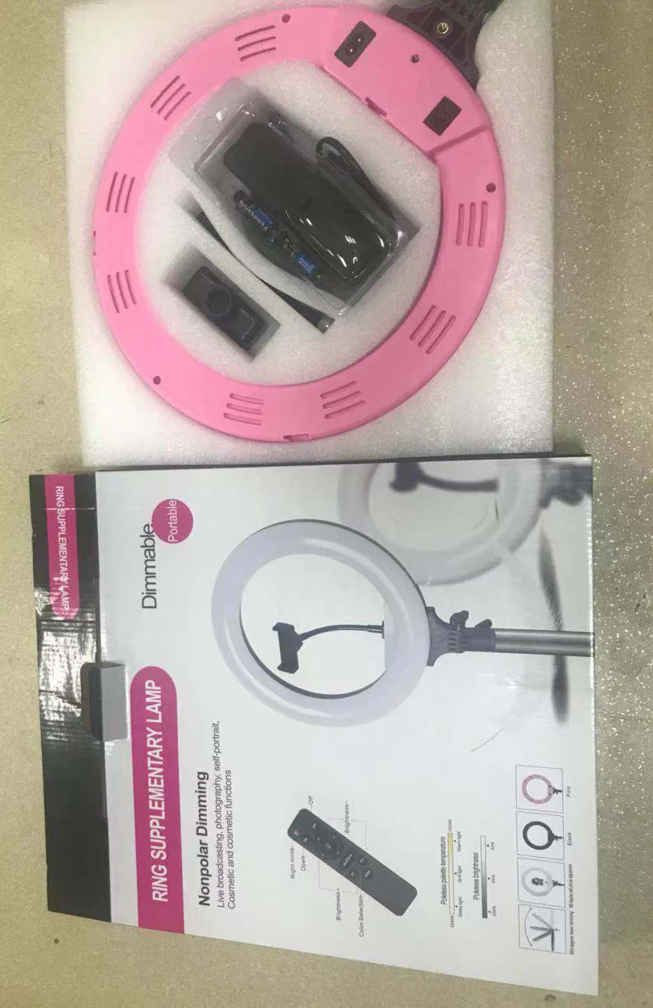 Фотостудия 32 см селфи кольцо свет 1 шт. пульт дистанционного управления синий зуб