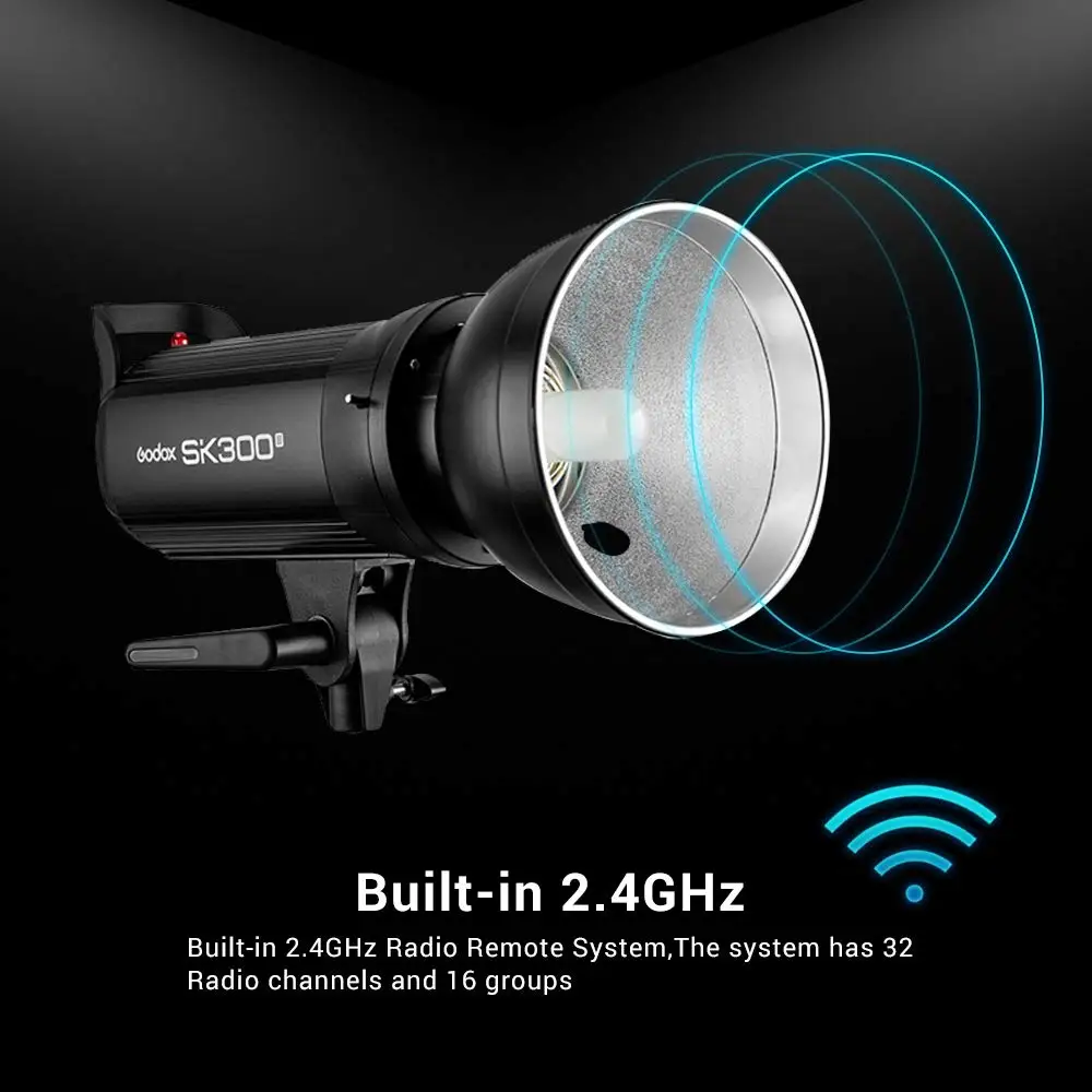 Профессиональная студийная вспышка Godox SK300II со встроенной беспроводной системой
