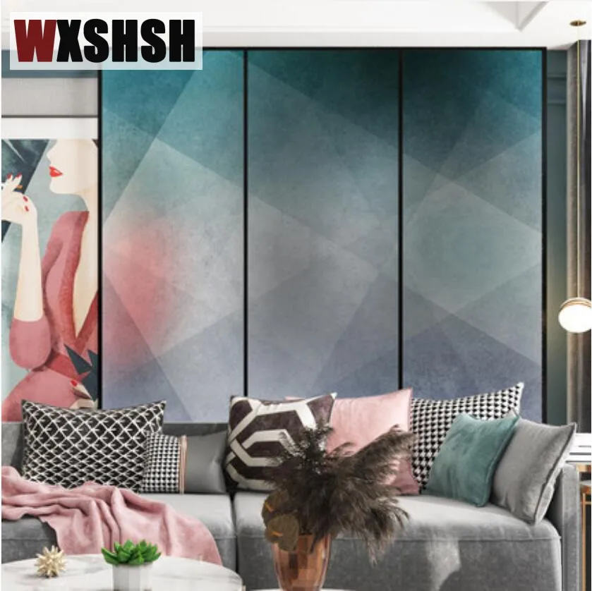 Статическая липкая оконная пленка размером 50 см х 100 с геометрическим рисунком