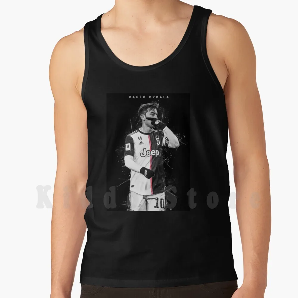 

Paulo Dybala Tank Tops Vest 100% Cotton Foot Football Soccer Soccer Dybala Italia Italy Paulo Dybala