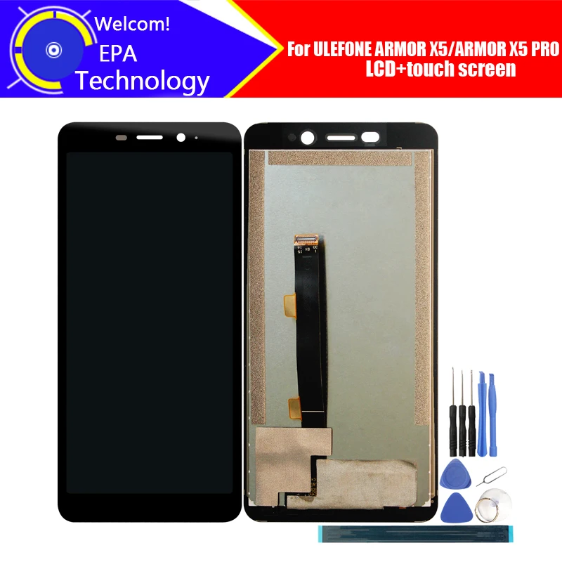 5 дюймовый ULEFONE ARMOR X5 ЖК дисплей + кодирующий преобразователь сенсорного экрана в