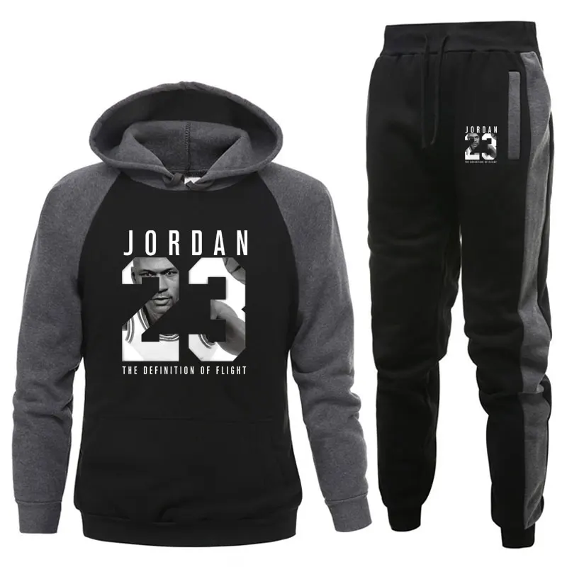 

2021 Men's Suit Brand Sportswear Tracksuit Suit Men's Pocket Sports Hoodie + Pants Suit Casual Jacket Sportswear Men's Suit