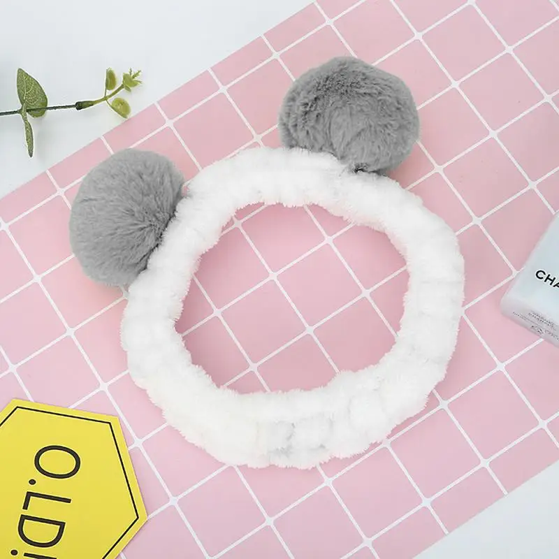 1 шт. мягкая трехмерная плюшевая повязка для волос в виде ушей панды