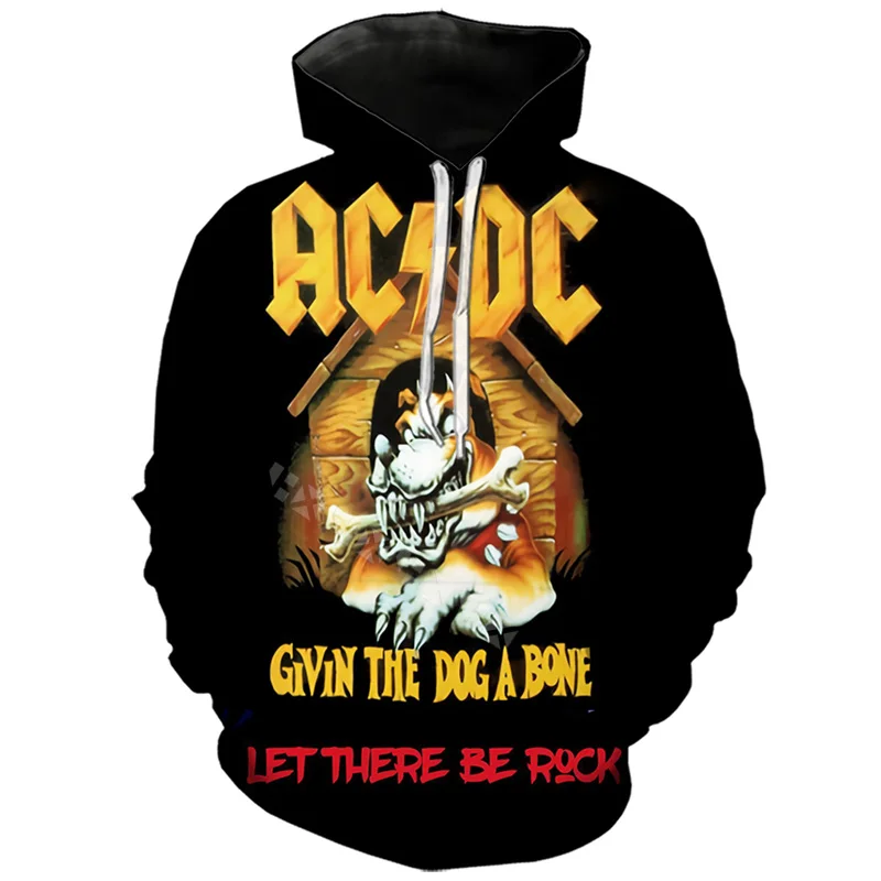 Hoodie 1 Мужские толстовки с 3D принтом AC DC Rock Crime Tops толстовки мужские женские худи комический Повседневный Спортивный костюм Harajuku уличная куртка - Цвет: Hoodie 1