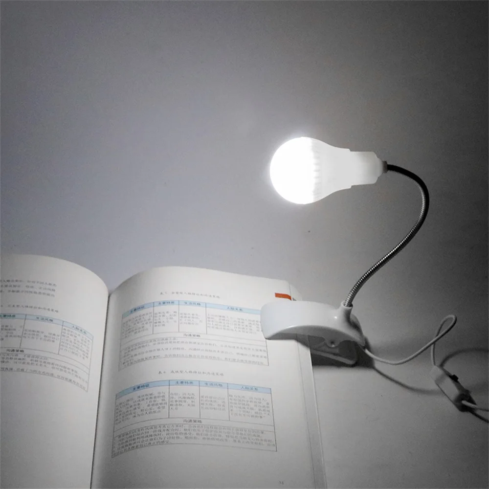 Creative Led Desk Lamp Flexible USB Clipper Clip Eye Protection Student Study Reading Light Portable Bedside Table Lamp