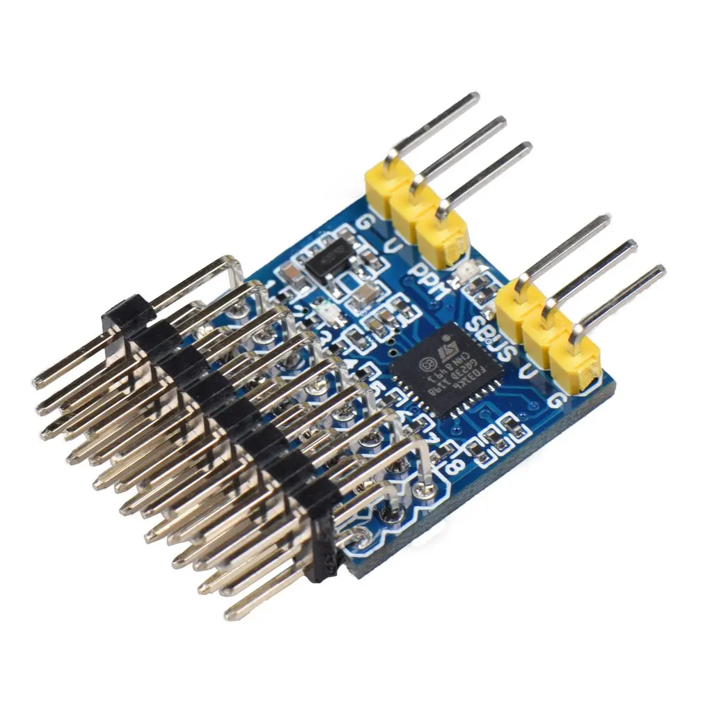 

JHEMCU SPP-SBUS 8CH модуль преобразователя сигнала поддерживает для Fly Sky IA6B X8R приемник RC FPV Дрон PPM PWM выход
