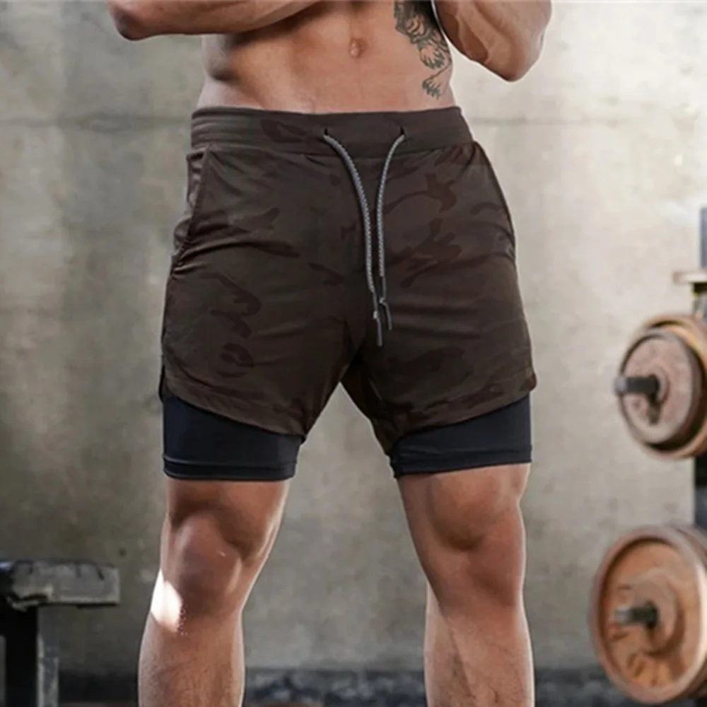 Мышцы Фитнес Новый 2 в 1 баскетбольные тренировочные шорты для занятий спортом на