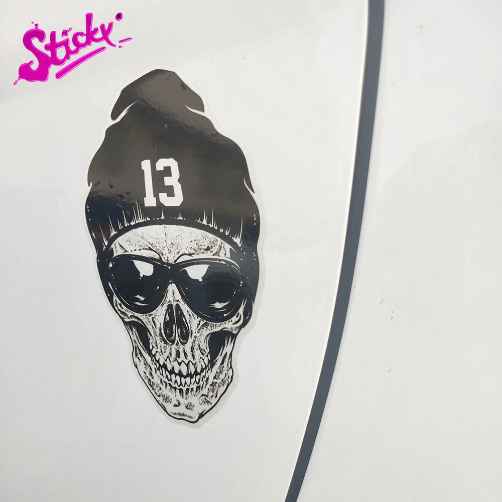 

Personality Hand Painted Skull Funny Decal Car Body Accessories Sticker motorcycle Off-road laptop trunk guitar Vinyl sticker