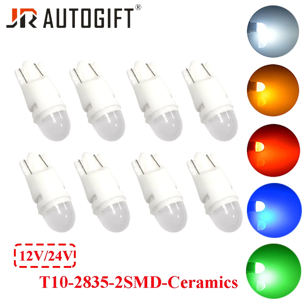 10 шт. T10 W5W керамики 2835 2SMD на танкетке с номерным знаком светильник s лампа бокового
