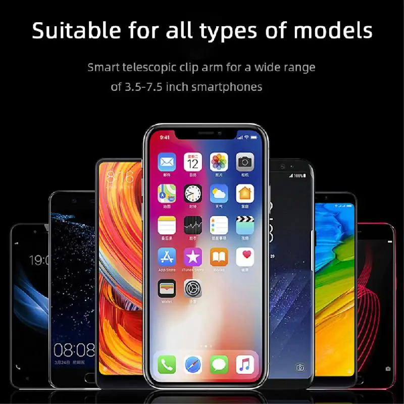 10 Вт автоматическое зажимное Быстрое беспроводное автомобильное зарядное