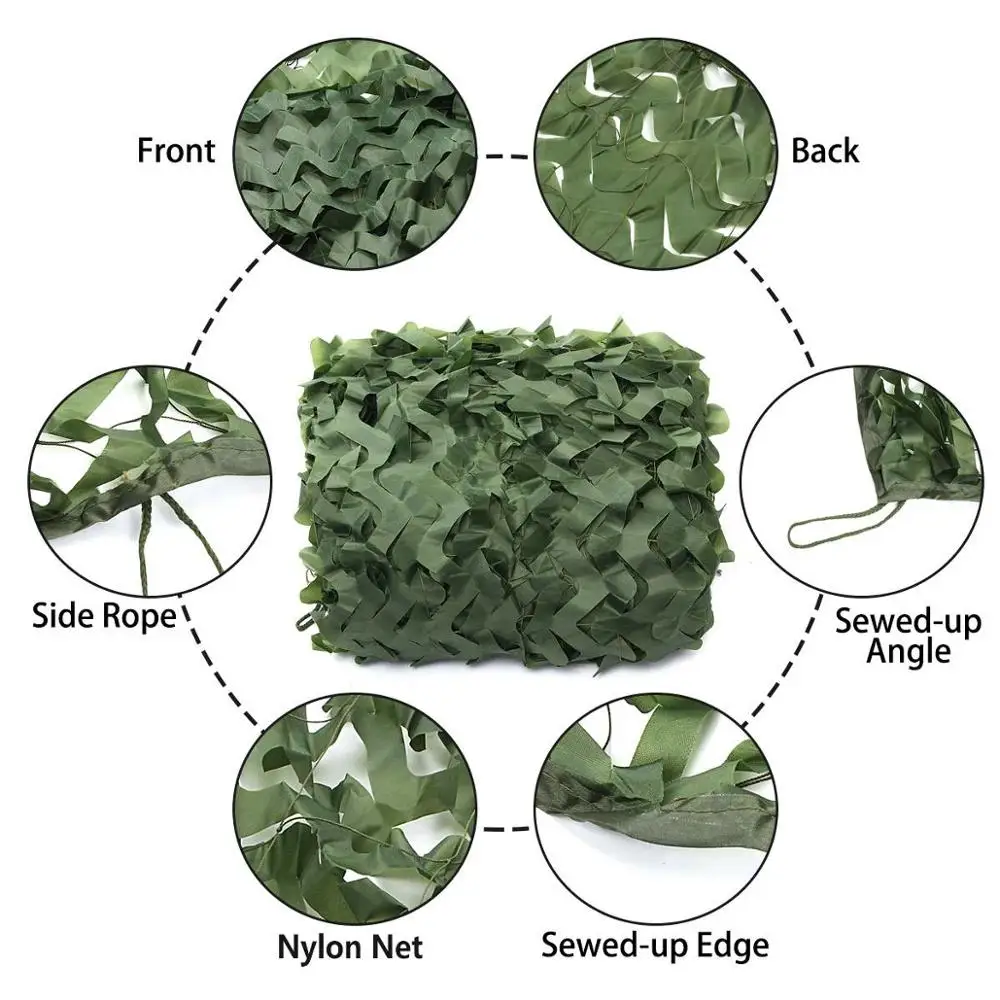 Наружная двухслойная Военная камуфляжная сетка для охоты кемпинга украшения