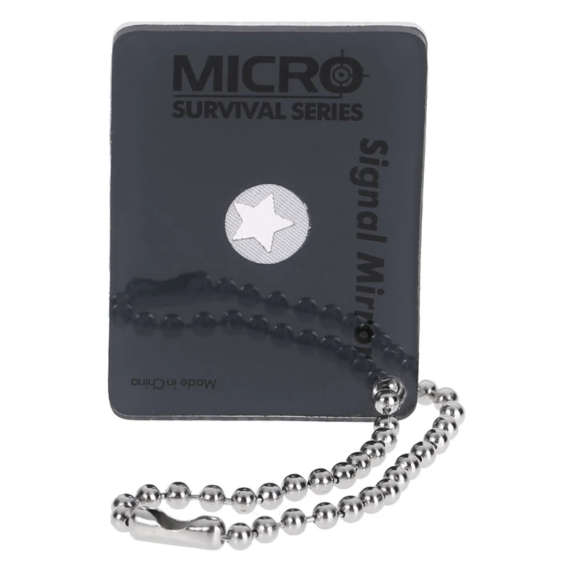 

Multifunction Survival Emergency Rescue Signal Mirror Acrylic Heliograph With Whistle Rope Outdoor Tools 75x50x5.5mm