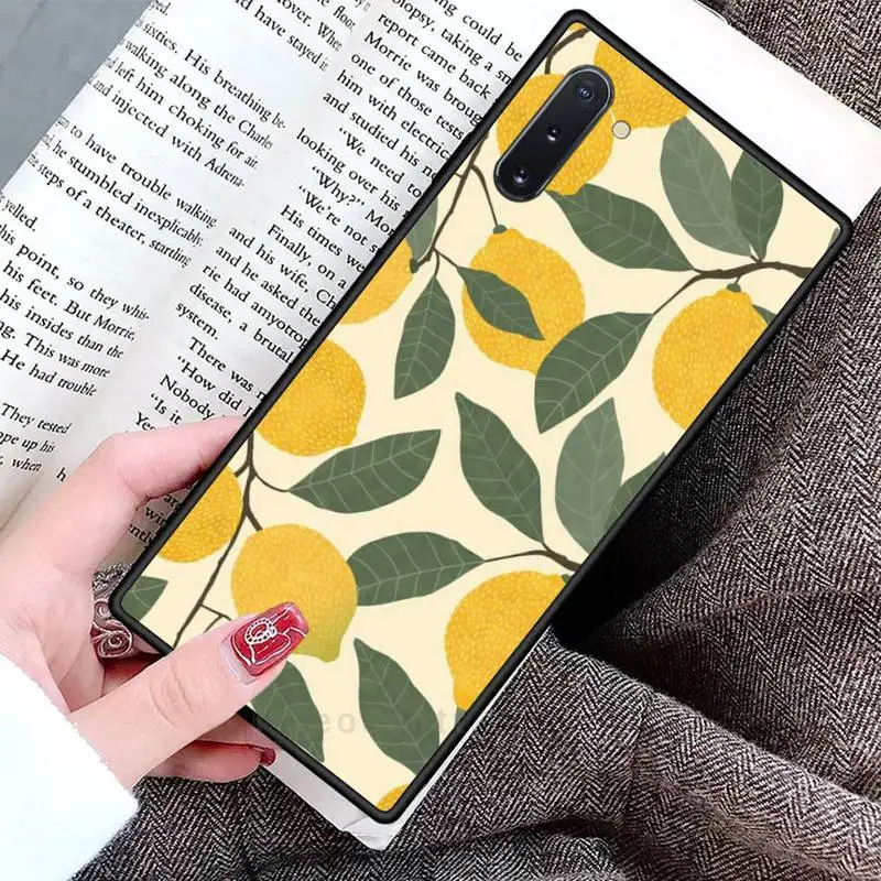 

Summer green leaves fruit Phone Case For Samsung Galaxy S8 S9 S10 Plus S10E Note 3 4 5 6 7 8 9 10 Pro Lite cover