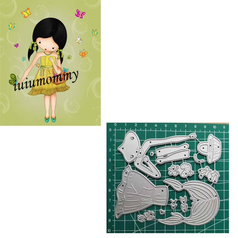 

Little Girl Christmas Cutting Dies For Card Making Scrapbooking Dies Metal Nouveau Arrivage 2020