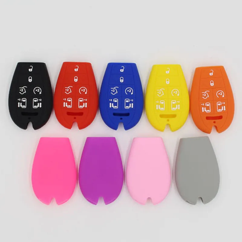 

Silica Gel Key Case Cover 6 Buttons for Chrysler Town Country for JEEP Commander for Dodge Grand Caravan Key Shell Fob