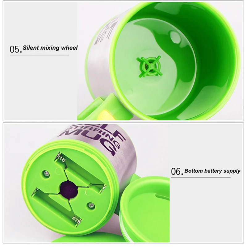 400 мл Автоматическая Магнитная кружка из нержавеющей стали самоперемешивающаяся