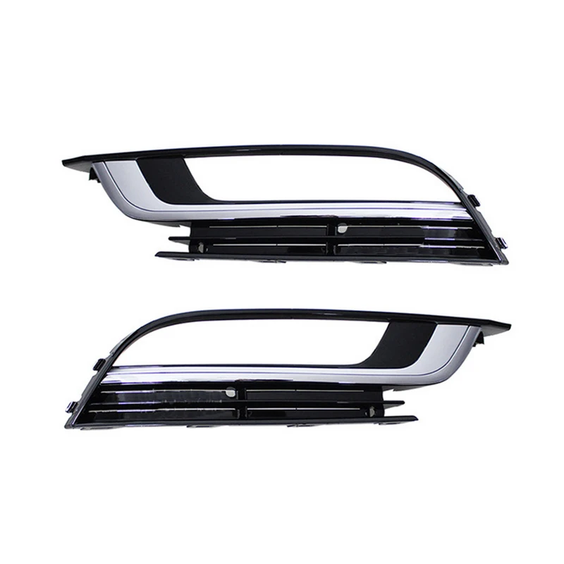 

Auto Front Left Right Bumper Fog Light Lamp Chrome Grill for VW Passat CC 2013 2014 2015 2016 2017 35D853665 35D853666