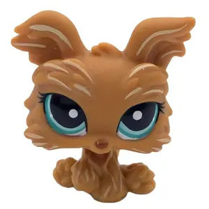 LPS кошка, старые животные, маленький зоомагазин, игрушки, коричневый Йоркширский терьер, собака #1407, поплавковая голова, собака, аниме-фигурка, прекрасный подарок для подарка