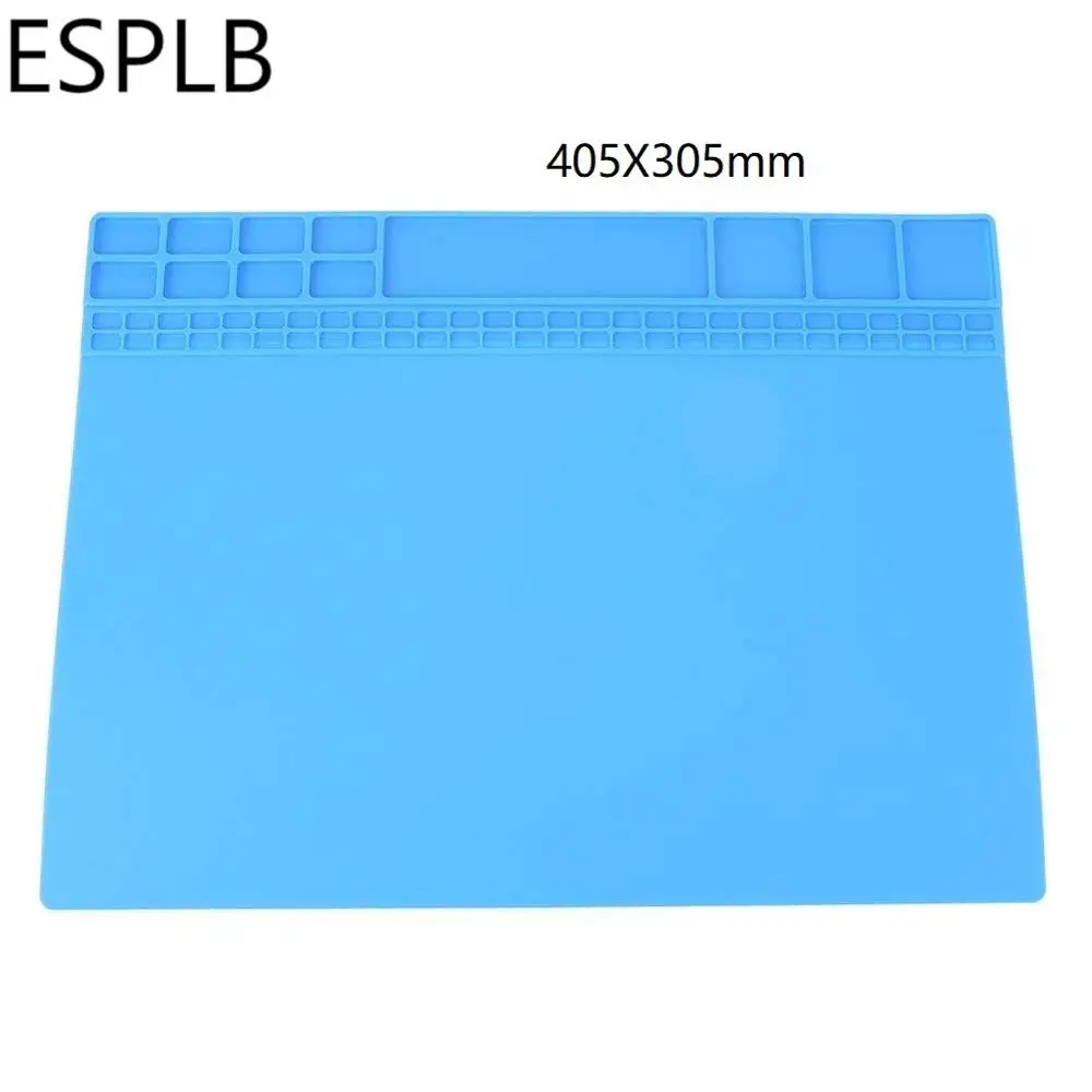 

Heat Insulation Repair Pad Heat Resistant Silicon Work Pad Desk BGA Hot Air Gun Station ESD Soldering Insulator Maintenance Pad