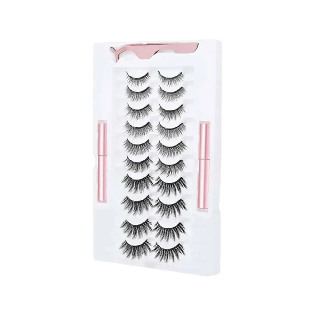 

Mixed 10 Pairs Of Magnet False Eyelashes 3d Simulation Set Eyelashes Eyelashes Magnet Magnetic Glue-free N2H7