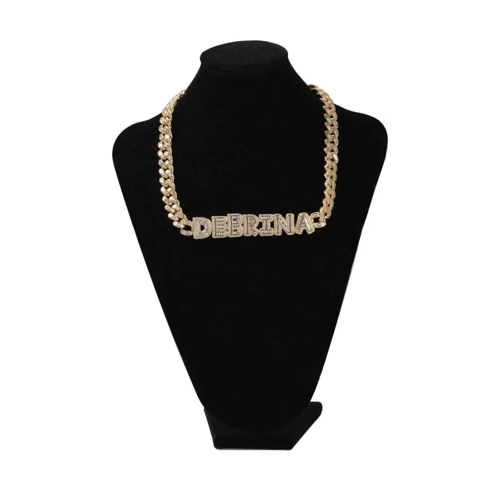 Кубинская багета Майами BLING KING ожерелье с собственными словами цепочка