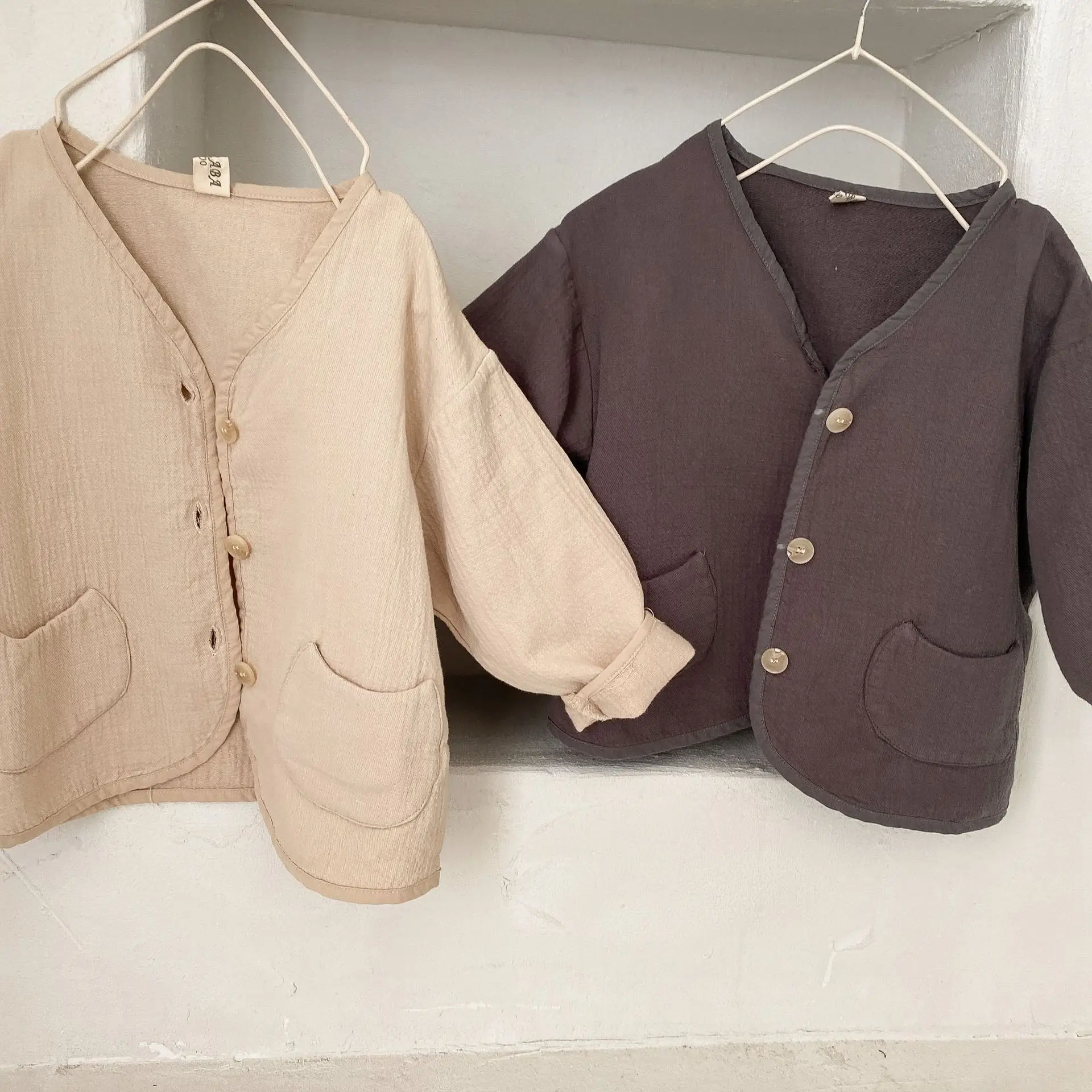 

Buttons Spring Autumn Coat Girls Kids Outerwear Teenage Top Children Clothes Costume Ruffle Evening Party High Quality