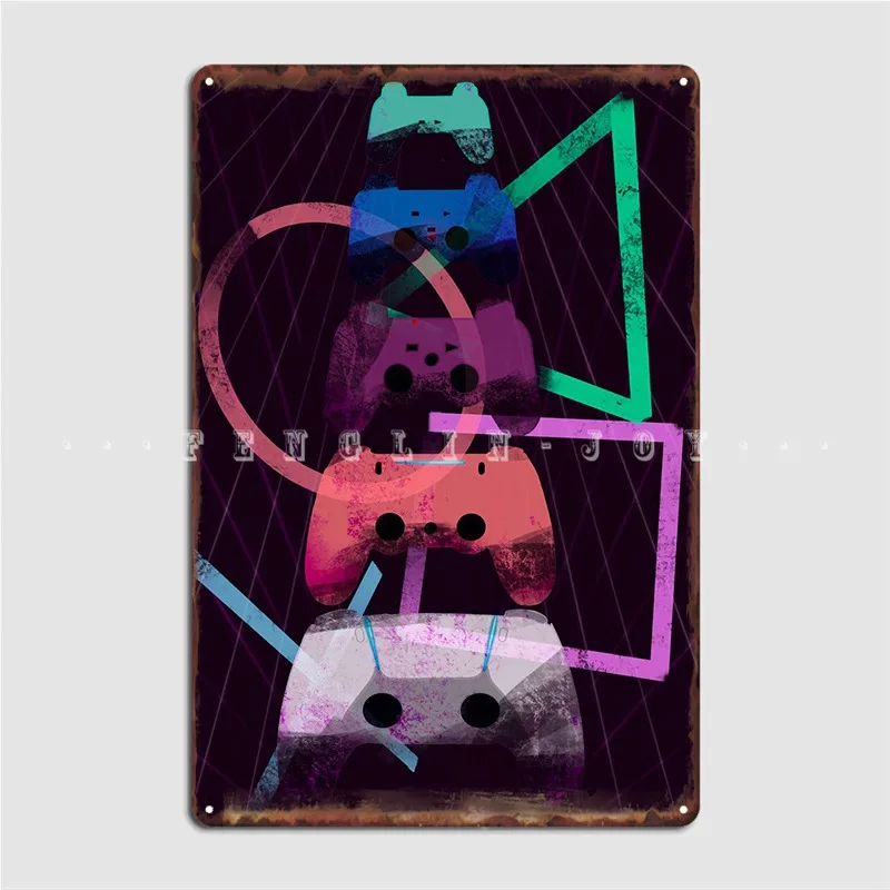 Металлическая Настенная картина с надписью Road To The Ps5 |