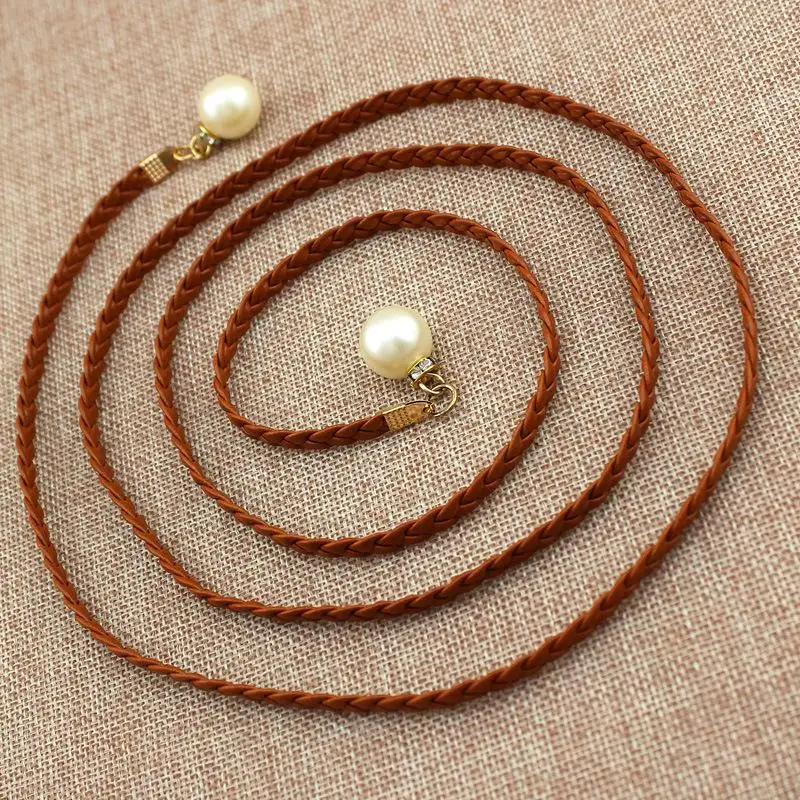 Женский винтажный пояс с кисточками и бантом жемчужинами бахромой тканый