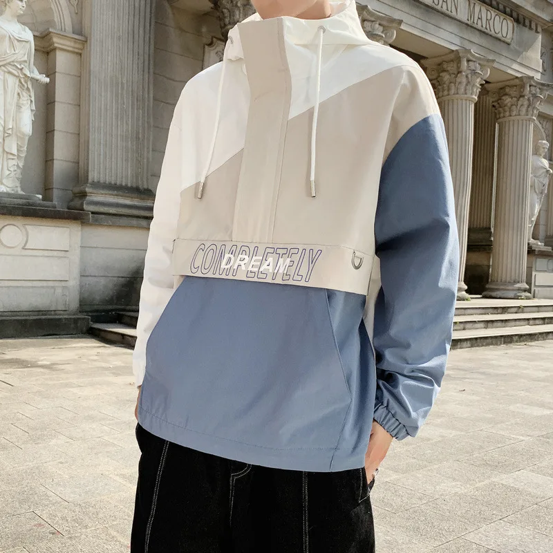 Осень 2019 лоскутный черный пуловер куртка модный спортивный костюм повседневное