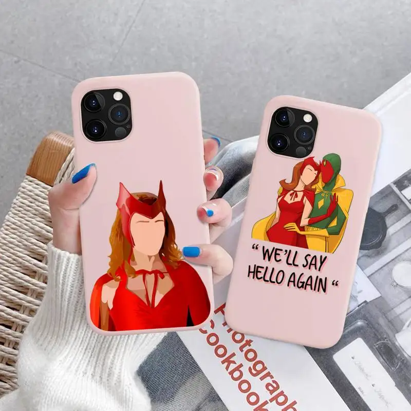 

Popular TV series WandaVision Phone Case Soft Solid Color for iPhone 11 12 13 mini pro XS MAX 8 7 6 6S Plus X XR