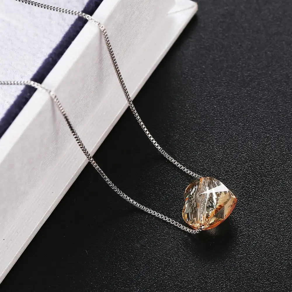 925 Серебро Изящные ювелирные изделия Красочные сердца бусины кристаллы от