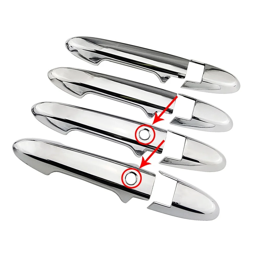 

8 шт., защитная накладка на дверную ручку автомобиля, из углеродного волокна/хром, для Honda Fit Jazz GK5 GP5 2014-2020