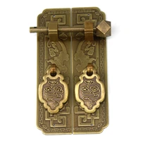 straight retro shoescase knobs for chinese furniture cabinet handles door hardware wooden case kitchen copper pulls bronze brass