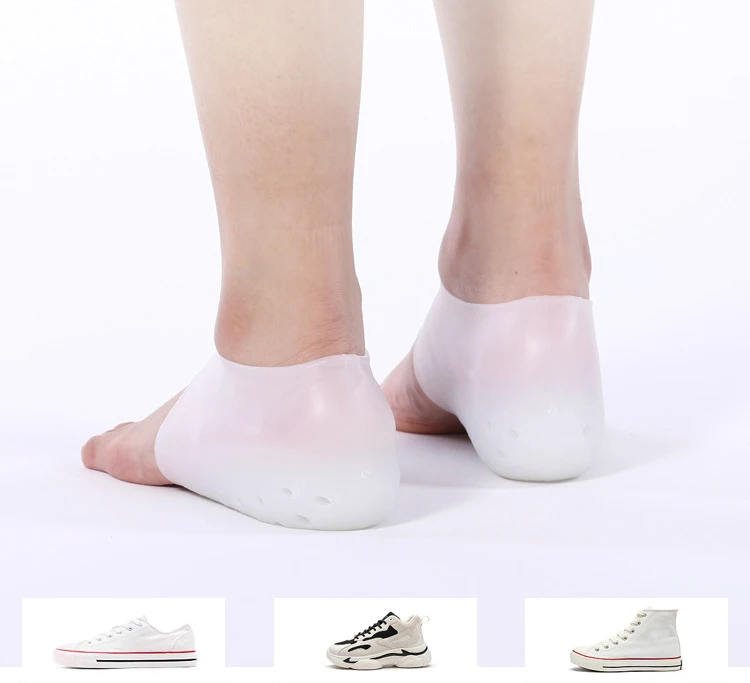 Invisible Super Elastic Heightening Insole Bottom Breathable Silicone Men/women Bionic Heel Cover Half Pad Insole 2-9