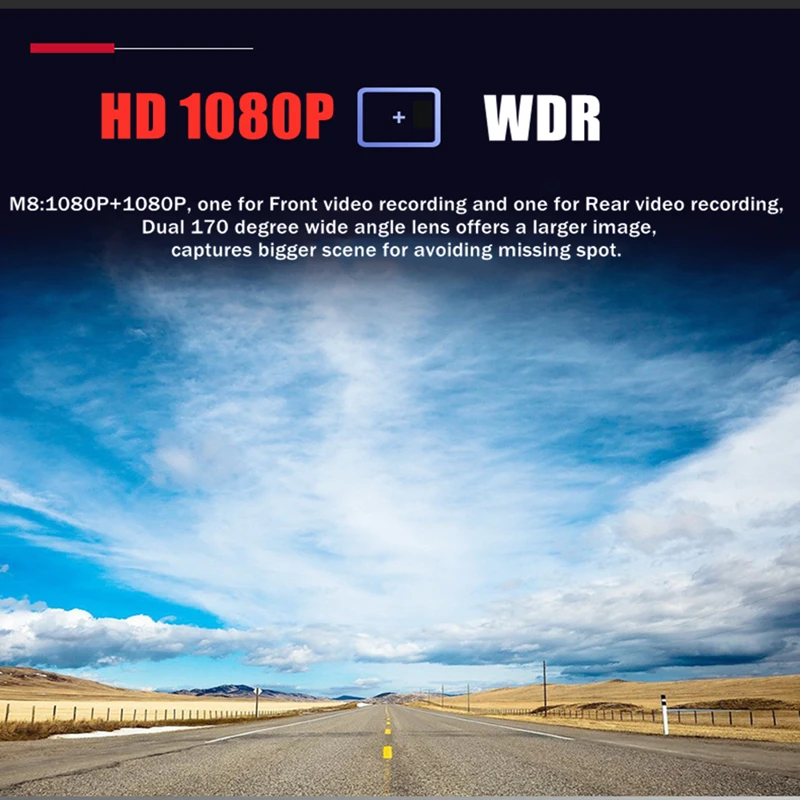 Odare 3 &quotFull HD 1080p Автомобильный видеорегистратор с камерой заднего вида