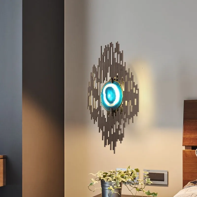 Современный минималистичный стеклянный Хрустальный светодиодный настенный