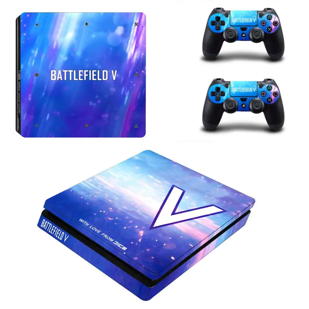 Battlefield 5 PS4 тонкие наклейки PS 4 Play станция виниловые Pegatinas для playstation тонкая консоль
