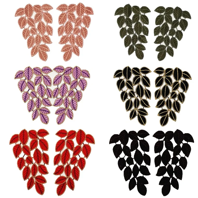 1 пара листьев вышивка с блестками Сделай Сам Ангел нашивки крылья для детей