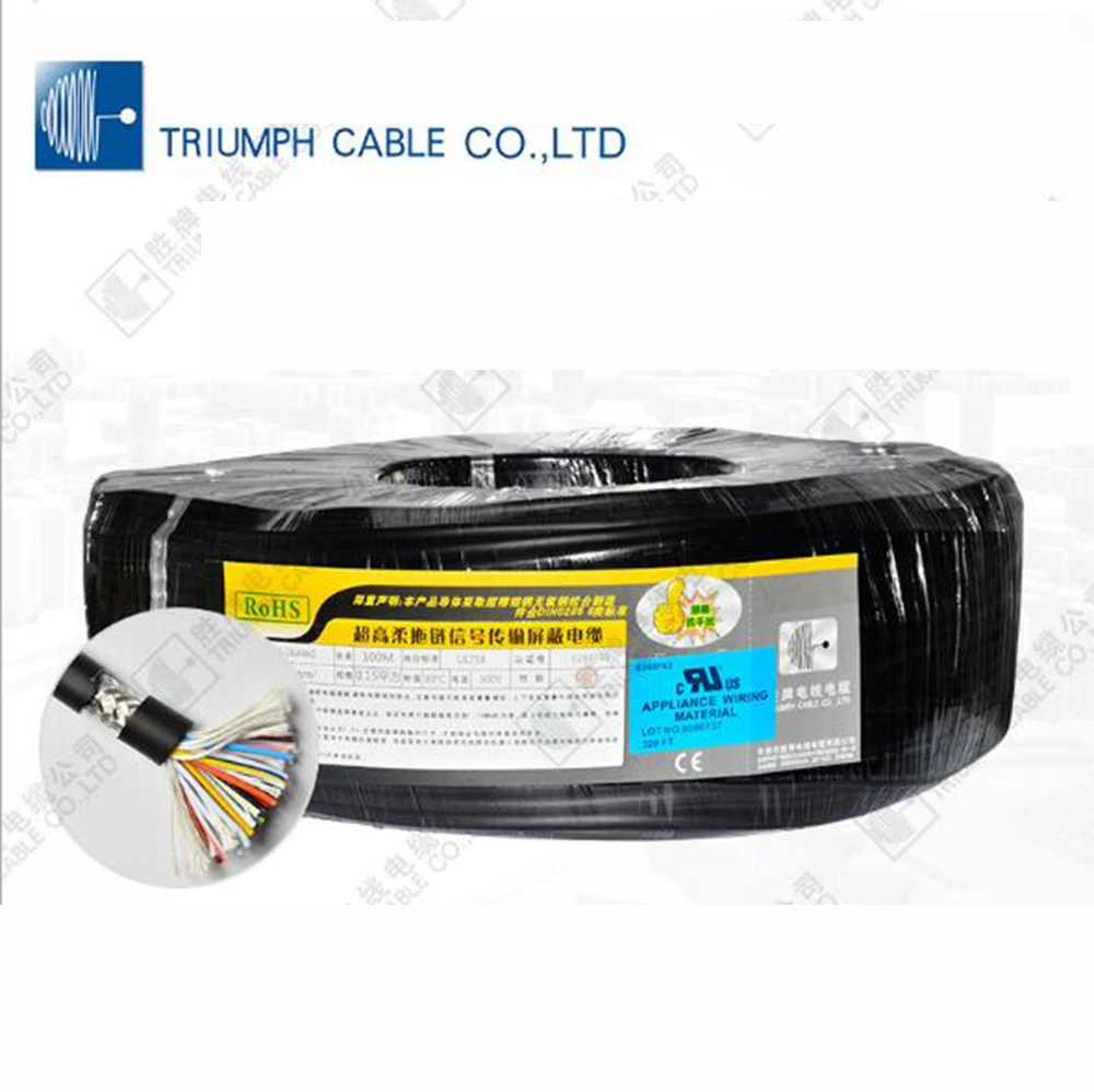 TRIUMPHCABLE UL20276 10 метров 24A 12C/14C Многожильная экранированная витая пара промышленная
