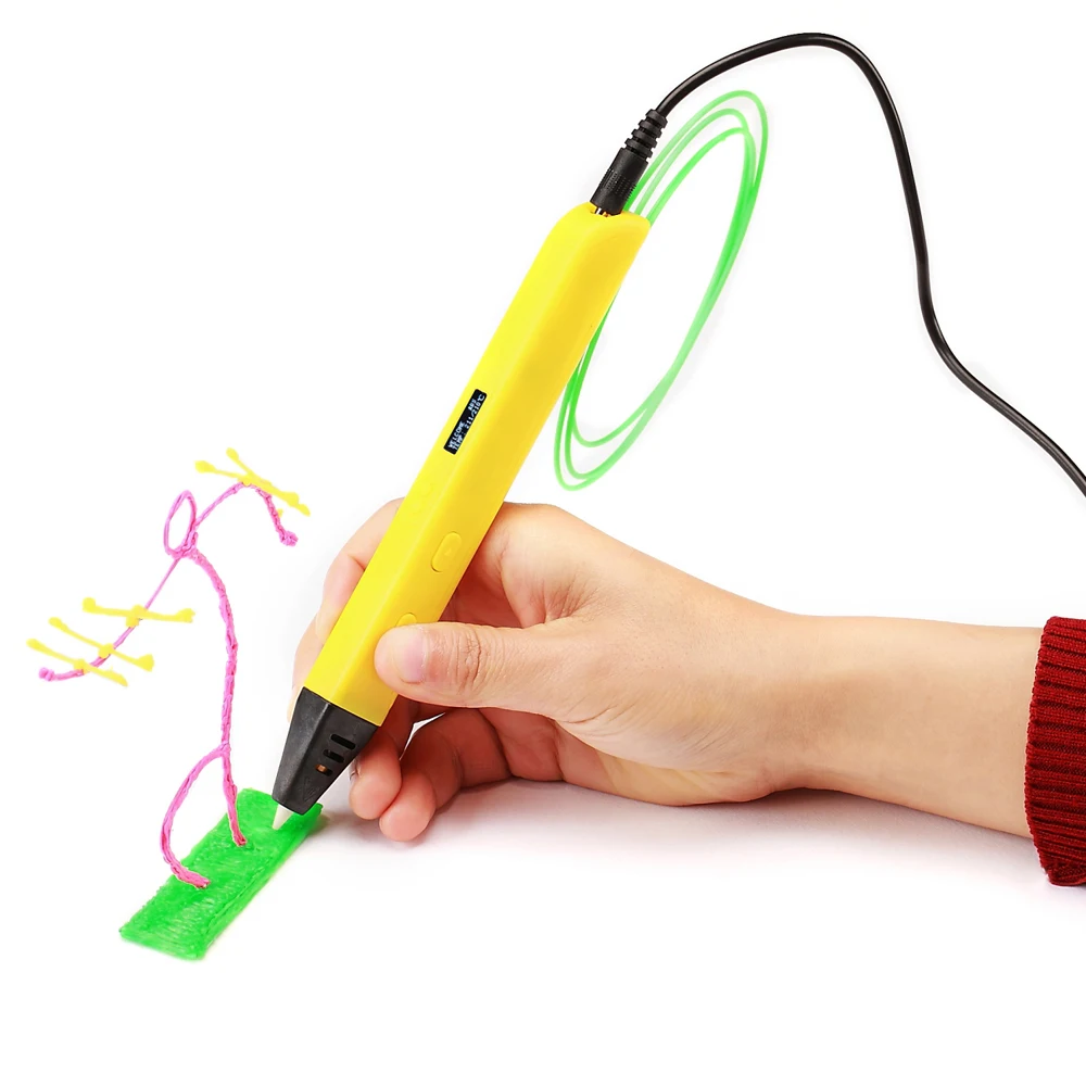 Digital Display Intelligent 3D Printing Pen High Temperature Graffiti Painting Pens with USB Cable Educational Toys Gift | Компьютеры и