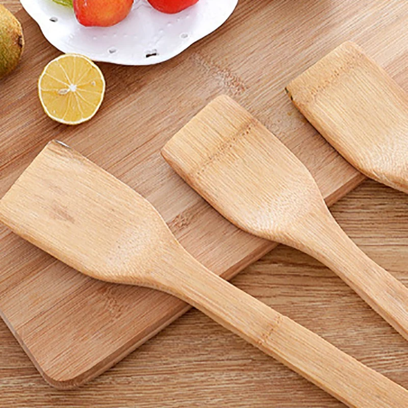 

10Pcs Wooden Spatula Spoon Shovel Kitchen Cooking Tool Natural Bamboo Spatula Cookware Shovel Kitchen Accessories Gadget