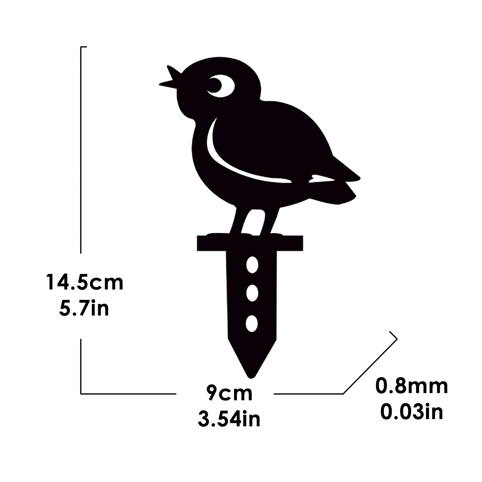 

Garden Bird Decoration Bird Silhouette Stake Bird Lawn Ornament Art Reusable Waterproof For Yards Gardens Decoration